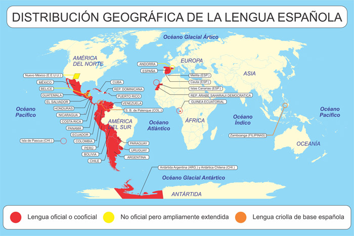 Mapa del español